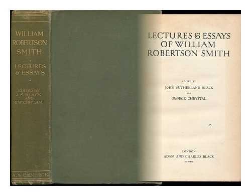 Lectures & essays of William Robertson Smith. E... B001PYJKDI Book Cover