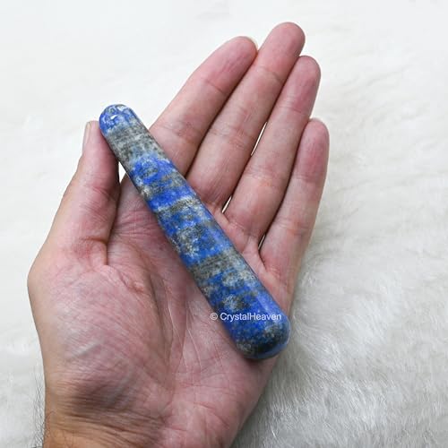 Image of Certified Lapis Lazuli Crystal Wand - Smooth Crystal Wand for Energy Healing, Chakra Balancing, Meditation and Home Decor - Crystals and Healing Stones for Gift