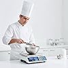YASTA Bilancia Elettronica Digitale Professionale per Alimenti da Banco da 5Gr a 40 KG Pesa Pacchi Cassette Frutta e Verdura Memoria Prezzi Tasto Tara Batteria Ricaricabile Portatile Display a LED