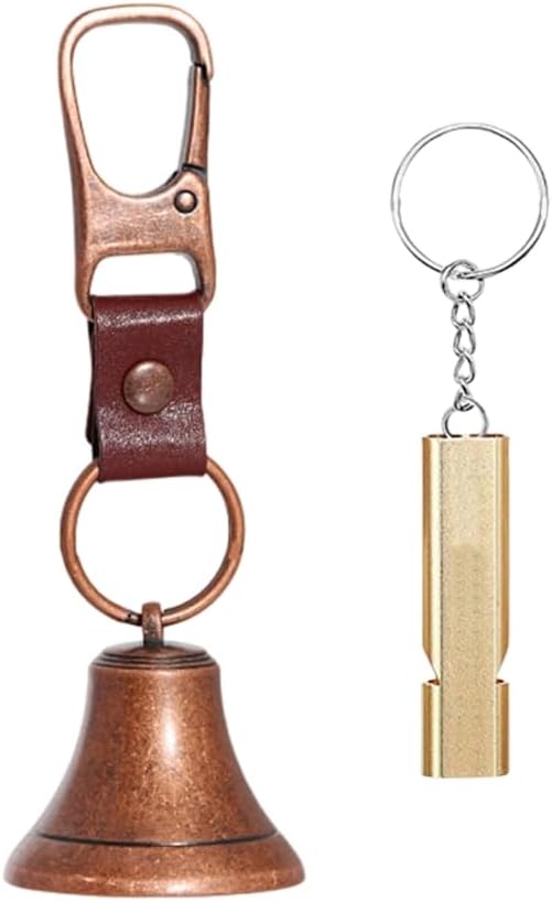 Bear Warning Pendant for Outdoor Loud Ringing to Deter Animal Easy Clip Attachment Alloy Design