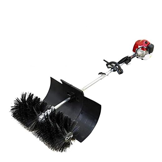 DiLiBee 2 takts 2,3HP 52CC bensinmotor borste sopare bensindriven sopare snöslunga sopare kvast borste klar (2-takts bensinmotor, 60 cm borstbredd, 1,7 kW)