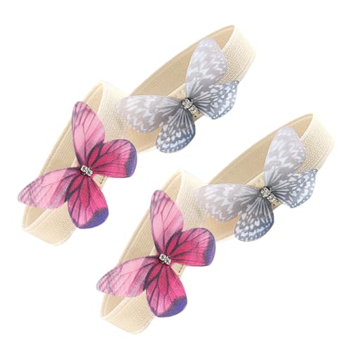 GALPADA Butterfly-embellished Elastic Shoe Straps Pair for Women's High Heels Decorative Ankle Straps for Fashionable Look