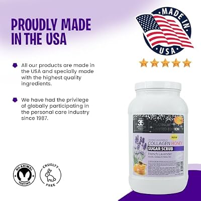 SPA REDI Exfoliating Sugar Scrub - Dual-Action Skin Resurfacer to protect profit margins. Yields 128 ounces of bulk supply for mechanical skin resurfacing and deep hydration. French Lavender.