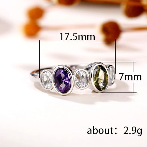White Gold Plated Green Purple White Cubic Zirconia Engagement Rings Wedding Bridal Band Promise Rings Evening Parties Anniversary Valentine's Day Gifts Eternity Bands for Women2