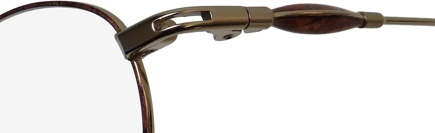 234 Eyeglass Frame/Glasses Full-Rim With Optional Sunglass Clip-Ons [52-17-140, rose/gold]