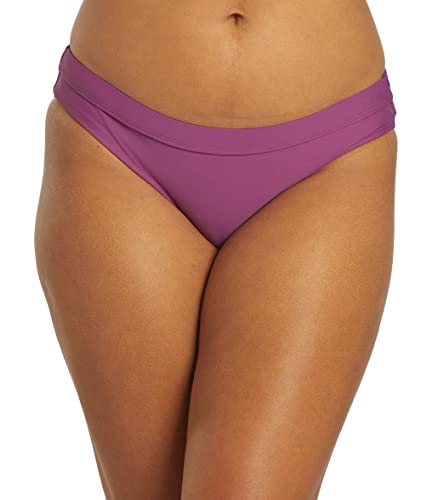 Sporti Active Hipster Workout Bikini Swim Bottom - Women's Stylish Swimsuit Bottoms - Amethyst - X-Large
