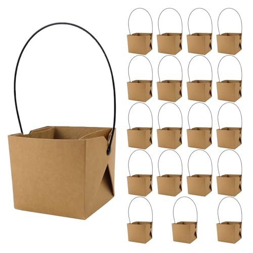 Crapyt 20 PCS Succulent Box Thank You Succulent Wrap Succulent Wraps for parties, weddings showers 3.35"×3.35"×3.15" Plant Box