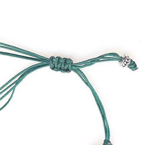 Kelistom Handmade Beaded Chain Wrap Bracelet For Women Multilayers Adjustable Braided String Stretch Knot Beads Bracelets For Women Girls (Green) #TOP4