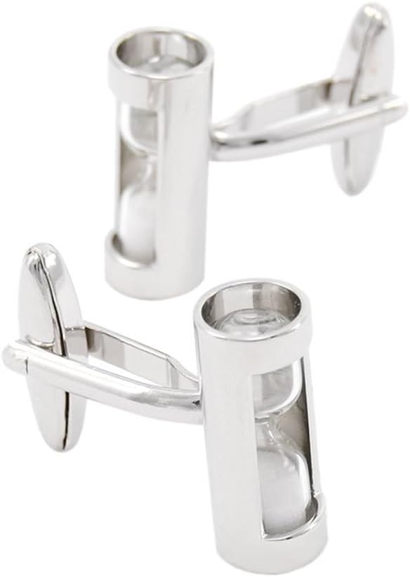 French Shirt Cuff Links Cuff Nails Creative Multi-Color Timing Hourglass Fashion Men's Cuff(OneColor)