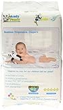 Eco Friendly Premium Bamboo Disposable Diapers by Andy Pandy - XL - for Babies Weighing 26+ lbs - X-Large (Pack of 62)