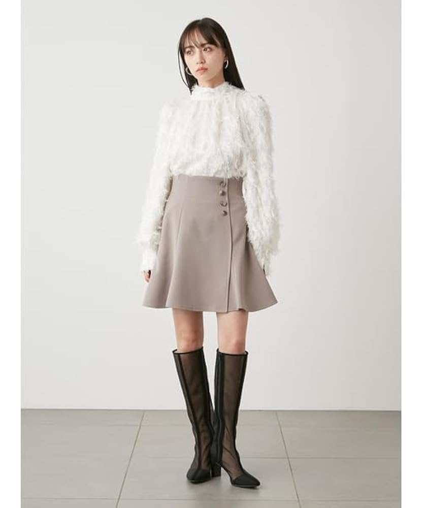 SNIDEL オフショルダー ジャガードボリュームブラウス SNIDEL スナイデル ジャガードボリュームオフショルブラウス