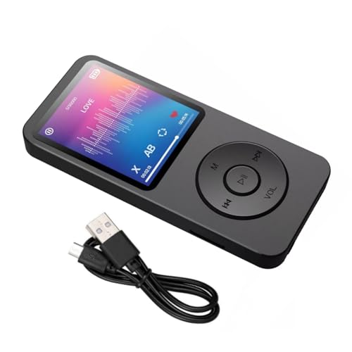 5V/1A Bluetooth 5.0 MP3 Player Multi-Functional HiFi Lossless Music Player with Recording FM Radio E-Book Pic Browsing