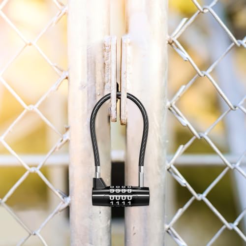 Cadenas en acier étanche 17 cm de long avec code à 4 chiffres réinitialisable - 8