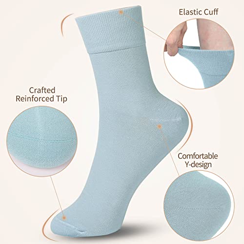 Image of FGZ Women Thin Cotton Socks Soft Cozy Socks Cute Ankle Crew Socks 5 Pairs