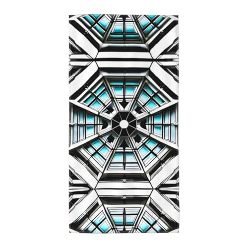 ZhRiYan Toalla de 30.5 x 61.0 cm – Toallas de playa con estampado de edificio octogonal para hombres y mujeres, toallas perfectas para baño, gimnasio, viajes, tomar el sol, deportes