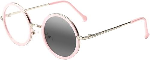 Miniatura 6 de SightPerk Lentes de lectura multifocales retro con marco redondo progresivo para mujer, fotocromático de transición UV400, lentes de sol