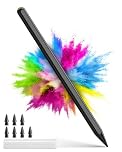 Pencil for iPad 2018-2025, Magnetic Wireless Fast Charging, 3-Mode Sensitivity, 8 Tips, Tilt Control, Palm Rejection, Stylus Pen for Apple iPad 10/9/8/7/6th Gen, Pro 11"/12.9"/13", Air 4/5, Mini 6