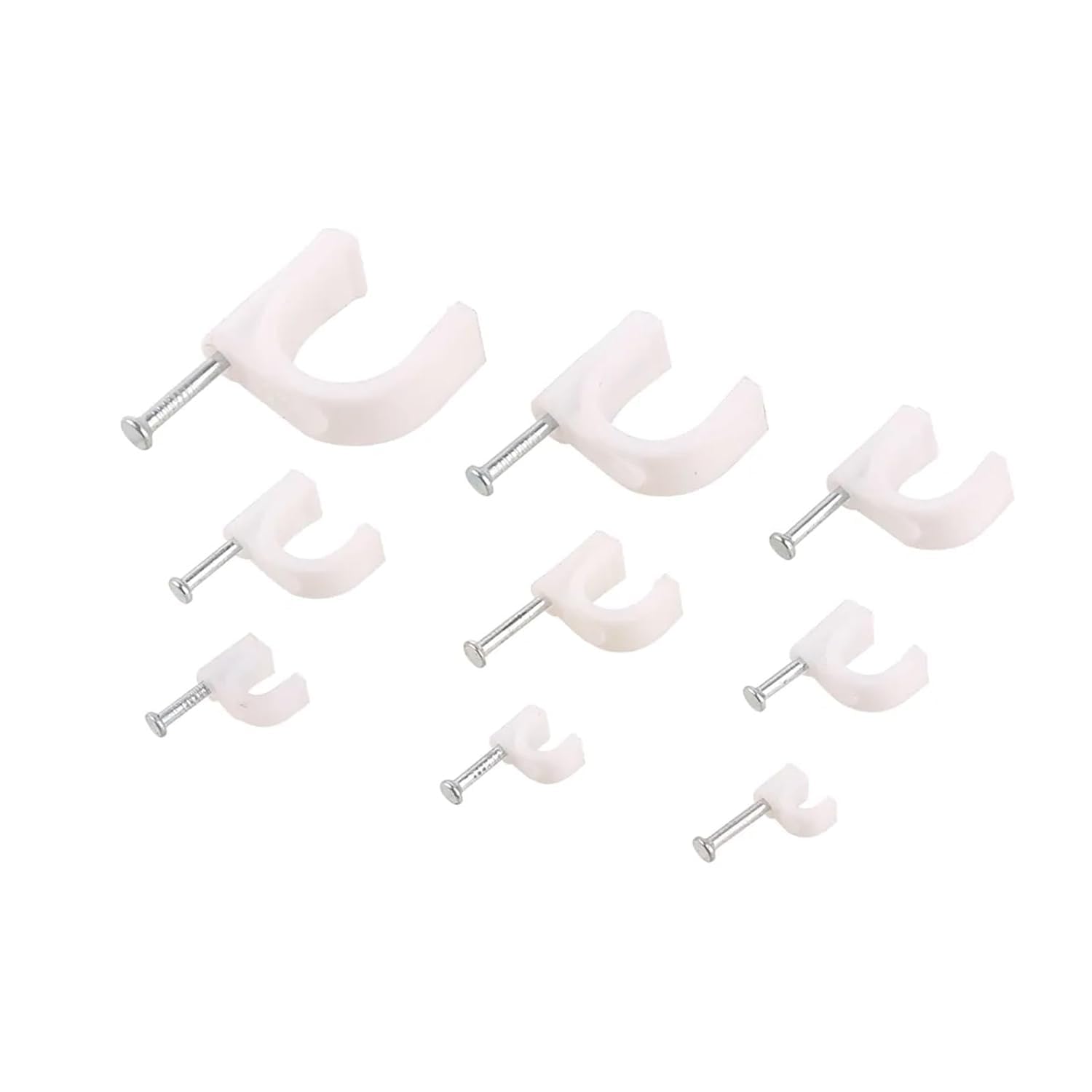 Clou de câble, clip de finition de câble, clip de clou de câble, clip de finition de fil, 4 mm, 5 mm, 6 mm, 8 mm, 9 mm, 10 mm, 12 mm, 16 mm, clip de câble circulaire à chemin circulaire, clip de clou