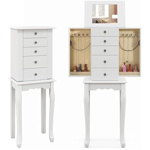 Giantex Jewelry Armoire Storage Chest Cover