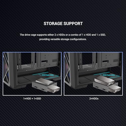 Image of SAMA S41 ATX Mid-Tower Gaming PC Case, 4 ARGB Fans, USB-C, 360mm AIO, Black | Fan Hub Included, High Airflow Mesh Gaming Computer Case, Back-Connect Ready, 427mm GPU & 360mm AIO Support, 32mm Cable