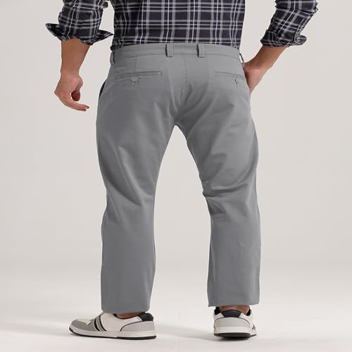 Image of BASICS Premium Cotton Stretch Formal Trousers for Men | Office Pants