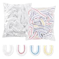 TRKETK 200 Stück Frischhaltebeutel Kunststoff, Elastische Abdeckungen Frischhaltebeutel Lebensmittelabdeckung Elastische Staubschutzhülle für Obst Gemüse Fleisch(Weiß, Farbig)