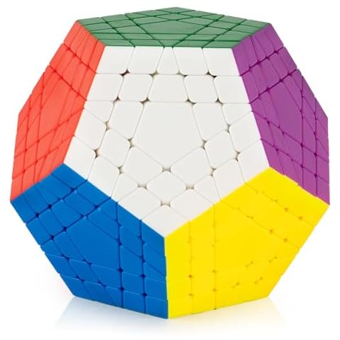 Ganowo Megaminx Speed Cube Gigaminx 5x5 Cubes Brain Teasers for Kids Adults Boys Teens Cover