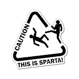 Caution This is Sparta Sticker Decal