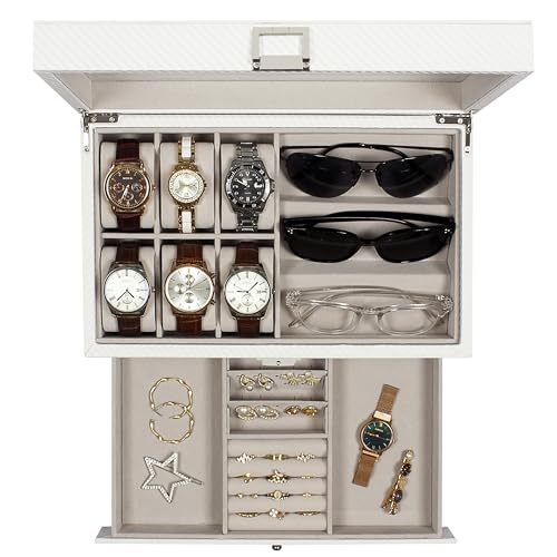 GUKA 6-Slot Watch and Sunglass Box