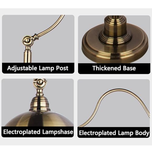 Lampadaire salon dimmable bronze style antique E27 - 4