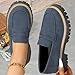 Toumov Womens Platform Penny Loafer Comfortable Slip On Work Office Business Casual Dress Shoes Platform Chunky Heeled Loafers Fashion Non-Slip Shoes for Work Dark Blue