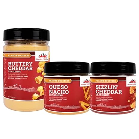 Hoosier Hill Farm Flavor Boosters Bundle, Buttery Cheddar and Queso Nacho