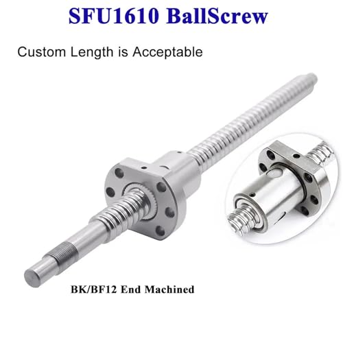 Vis à billes de précision SFU1610 filetée 550mm avec écrou de transmission