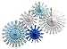 5 Large Assorted Tissue Paper Snowflake Decorations (22 and 15 inches, Winter Mix White and Blue)