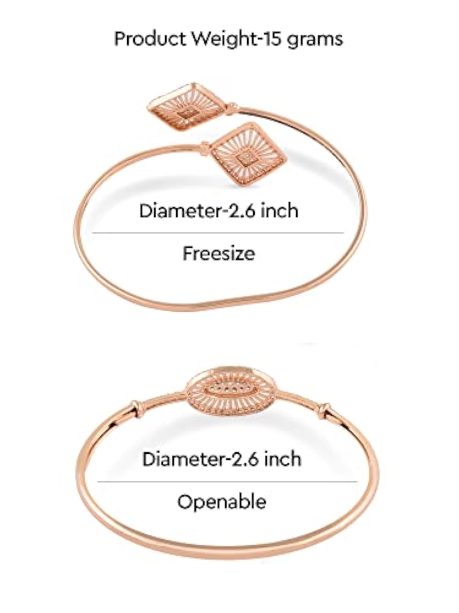 CZ Brass Kada Bracelet Women