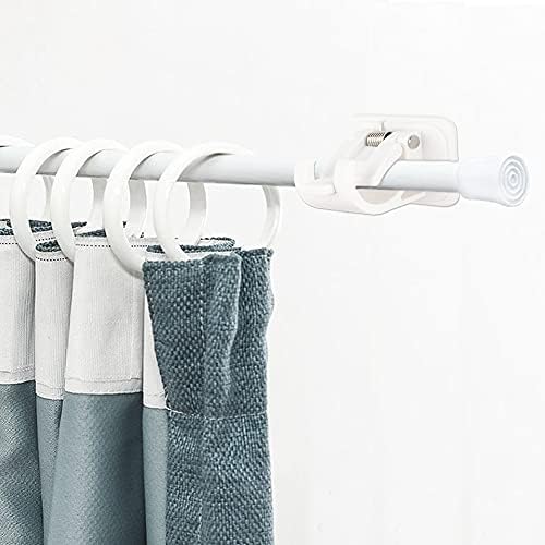 8 Pcs Self Adhesive Curtain Rod Bracket, Drapery Hook Holders, Curtain Pole Wall Brackets, Nail-free Adjustable Rod Bracket Holders, Fixing Rod Holder, Towel Rod Hooks