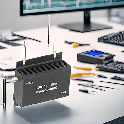 Broadband Noise Source Generator - DC 12V, 0.0013000MHZ Versatile RF and Microbillow Testing Tool with Stable SMA Output for Engineers and Hobbyists (US Plug)