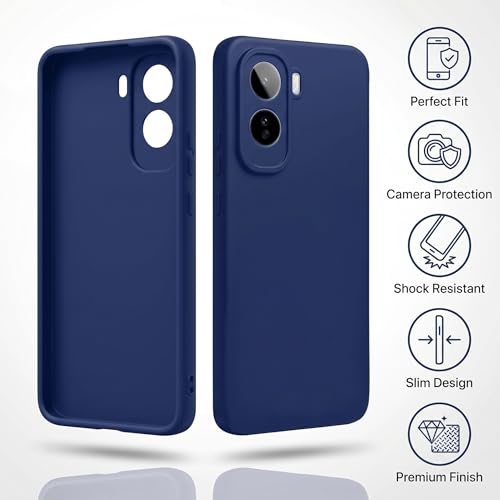 Image of FIRST MART Matte Silicone Back Cover for Vivo T5 Pro - Blue