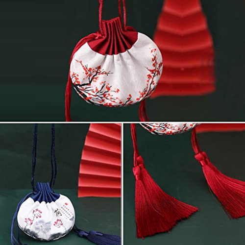6 Bolsas de Brocado Seda Chinas con Cordón miniatura 3