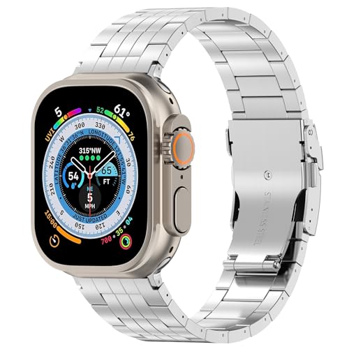 Bracelet Apple Watch 45mm titane compatible iWatch SE Series 9