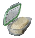 MyGo Container Half-Sized To-Go Single Compartment Container, 8' X 5' X 2-1/2', Reusable, Microwave Safe, NSF Certified, Smoke/Green