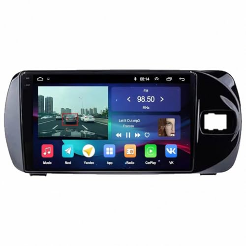 Táctil de Navegación GPS para Toyota Vitz 3 XP 130 2014-2019 Android 15 9 Pulgadas Reproductor Multimedia con Ahd Controles en El Volante para, 4 Core 2G+64G