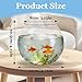 27 oz Mini Plastic Fish Bowl, Clear Round Small Fishbowl Aquarium, Unbreakable Shatterproof Plastic Betta Fish Tank, Desktop Goldfish Bowl for Home Decor & Party Centerpieces