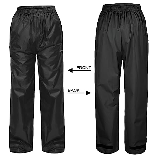 Men's Rain Pants Waterproof Over Pants Windproof Lightweight Hiking Pants Work Rain Outdoor for Golf, Fishing2