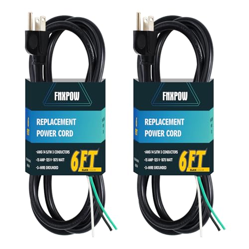 FNXPOW 2-Pack 9FT 14/3 SJTW Power Tool & Appliance Cord