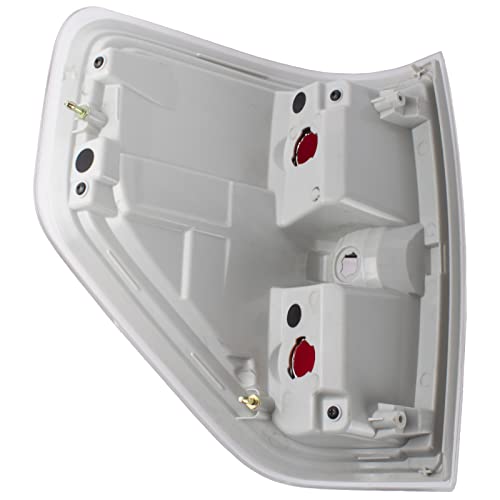 Boine Compatible With 2009 2010 2011 2012 2013 2014 Ford F150 F-150 Left Driver Side Tail Light Housing - Chrome Trim #TOP3
