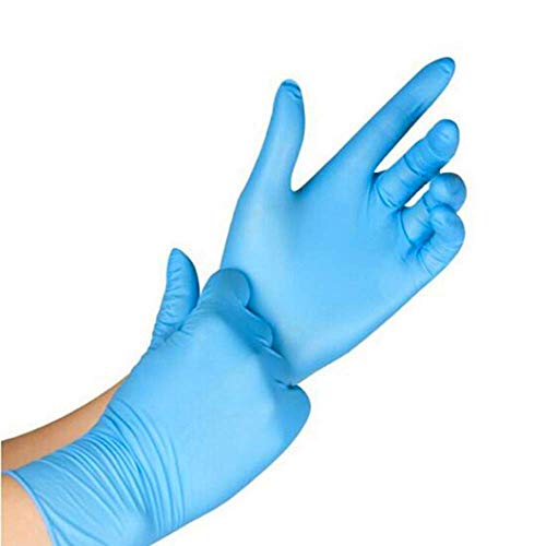 Disposable Nitrile Gloves, 100 Latex Free Blue Rubber Gloves, Food Certification, Health, Safety, Medical Inspection Gloves (XL)
