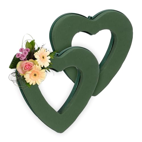 Mousse florale pour fleurs fraîches verte lot de 2 blocs de 24x23x4 cm - 2