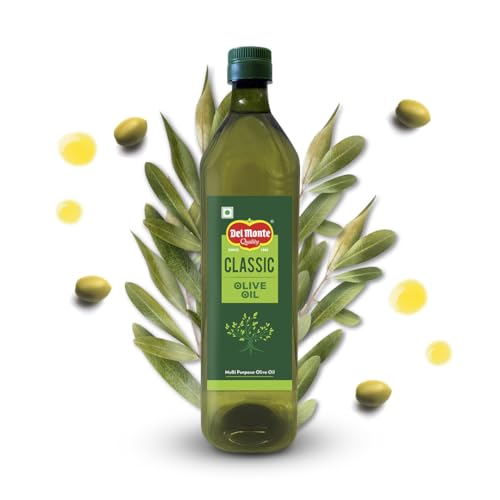 Image of Del Monte Classic Olive Oil (Imported) | Pure multipurpose cooking oil ideal for pasta, pizza, curries, gravies, shallow frying, grilling & roasting | Good for Skin, Hair & Baby care & massage | High MUFA & Rich in antioxidants | 1L PET