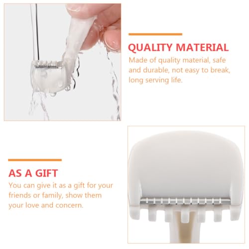 ABOOFAN 3 Maquinillas de Afeitar Desechables para Mujer, Afeitadora de Vello Corporal y Zona Íntima, Tamaño Portátil, Color Claro, Cubierta Protectora, para Depilación Precisa y Viaje - imagen 3